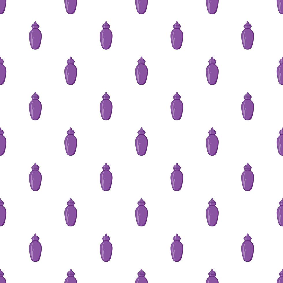 Urn for ashes pattern, cartoon style vector