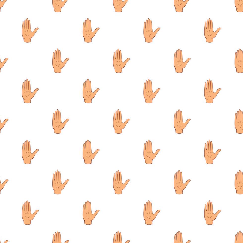 Open palm pattern, cartoon style vector