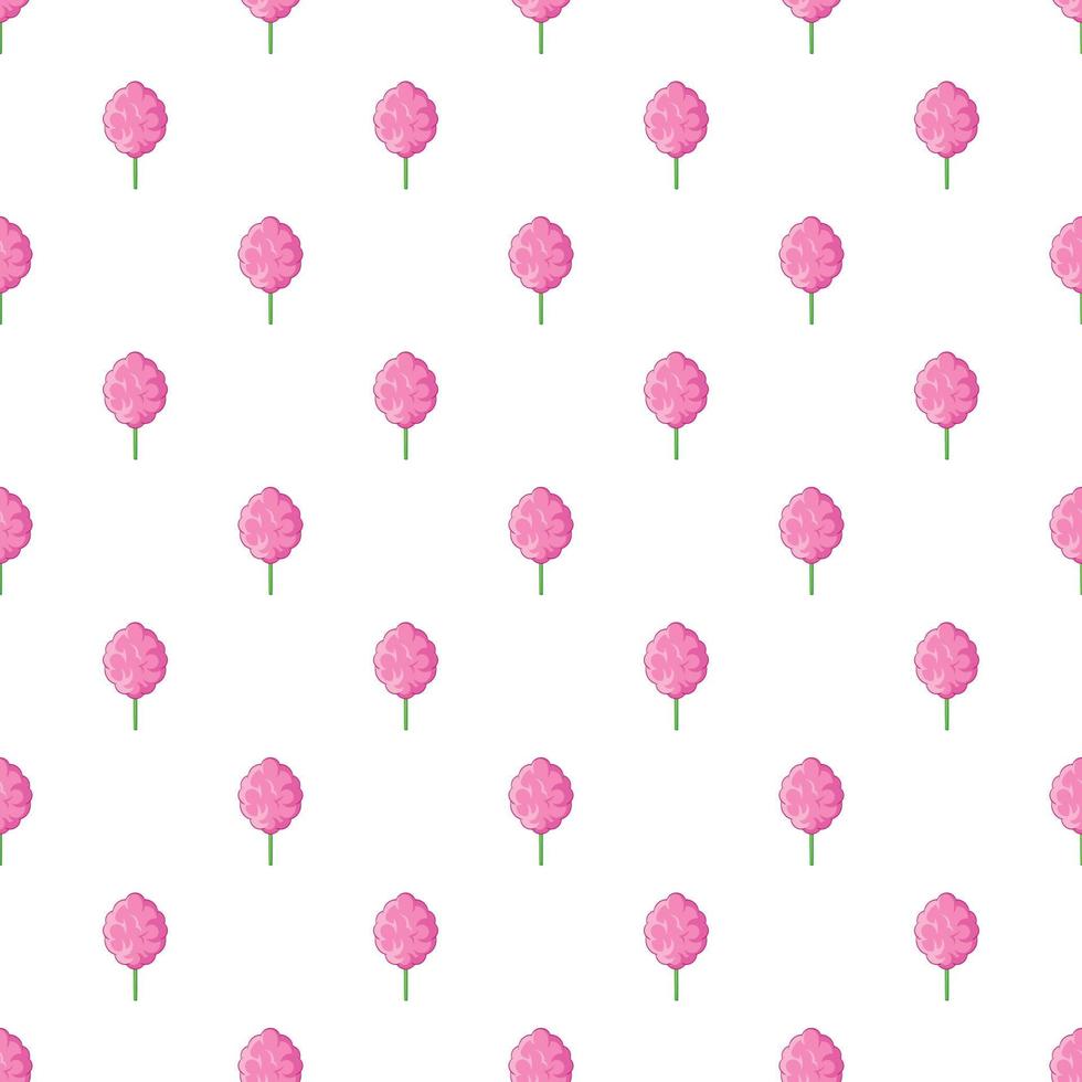Cotton candy pattern, cartoon style vector