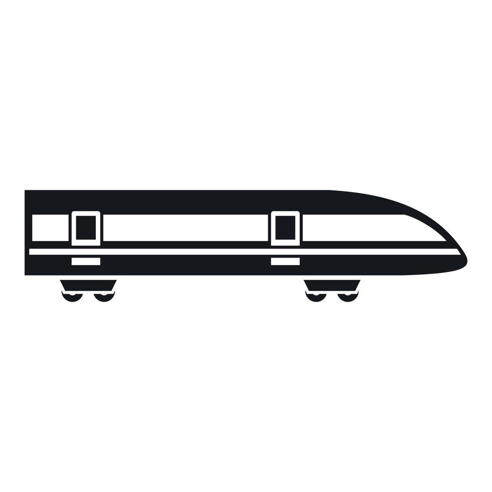 Modern high speed train icon, simple style vector