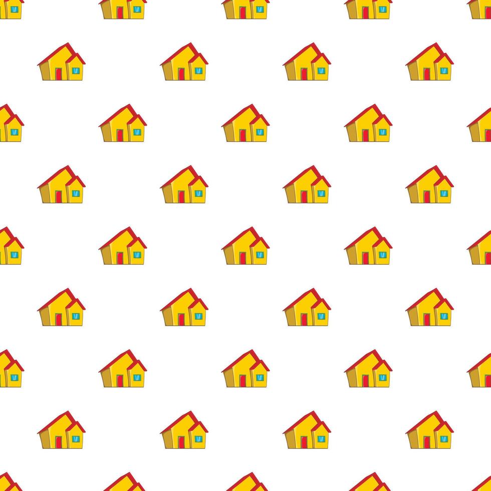 One storey house pattern, cartoon style vector