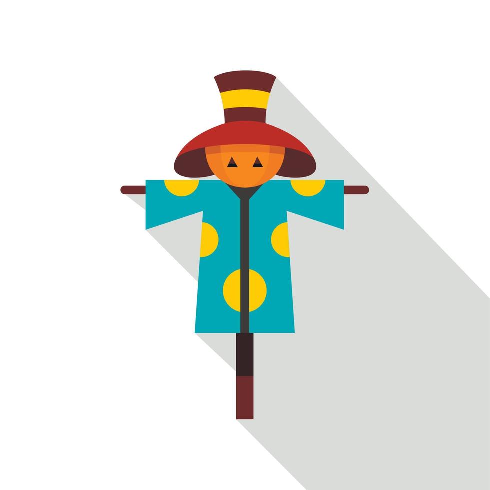 Scarecrow icon, flat style vector