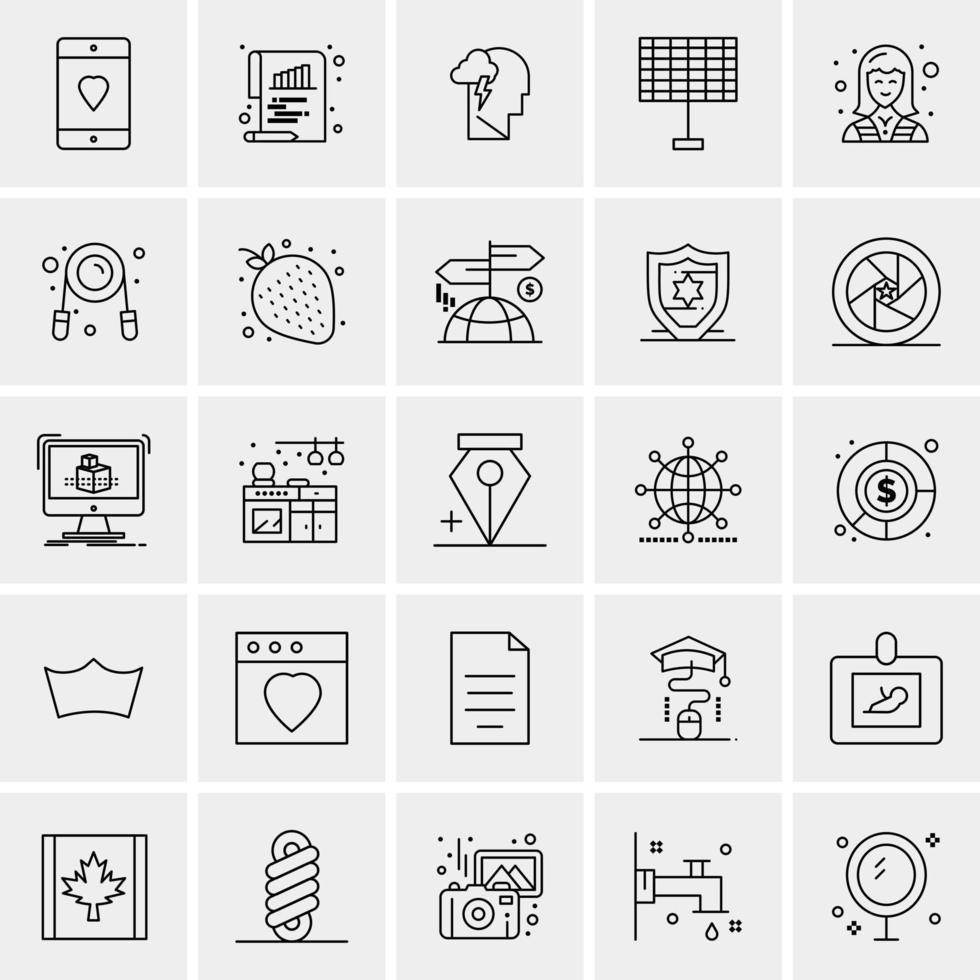 25 Universal Business Icons Vector Creative Icon Illustration to use in web and Mobile Related project