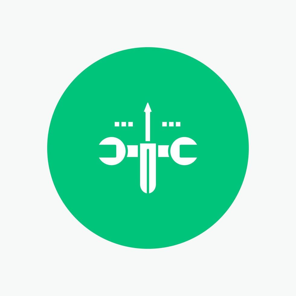 Cloud Computing Screwdriver Tooling white glyph icon vector