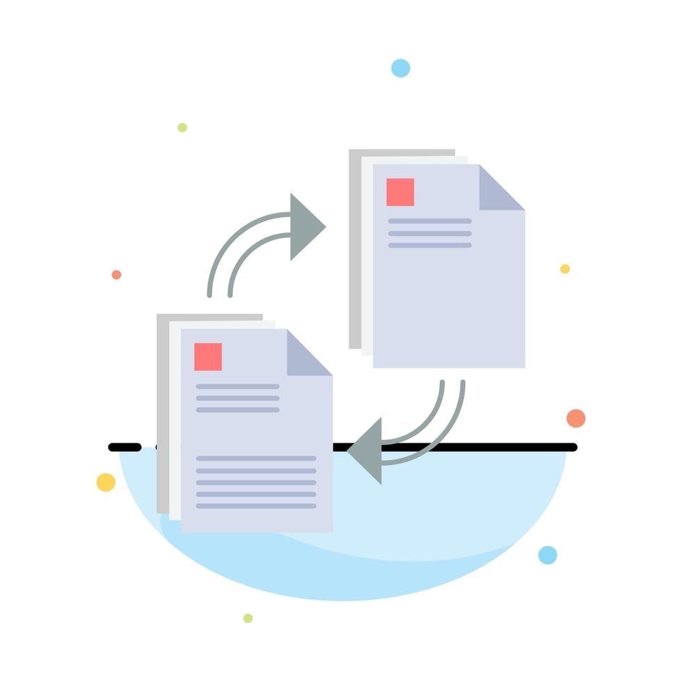 sharing share file document copying Flat Color Icon Vector