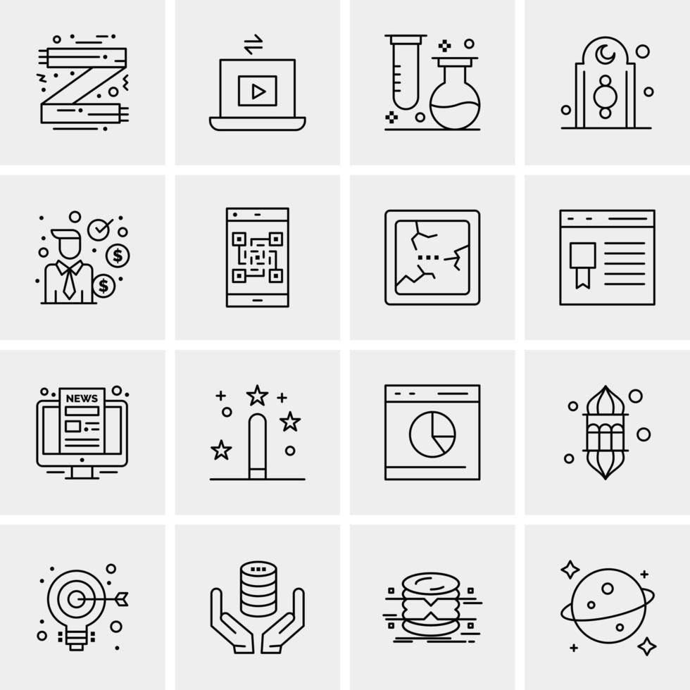 16 Universal Business Icons Vector Creative Icon Illustration to use in web and Mobile Related project