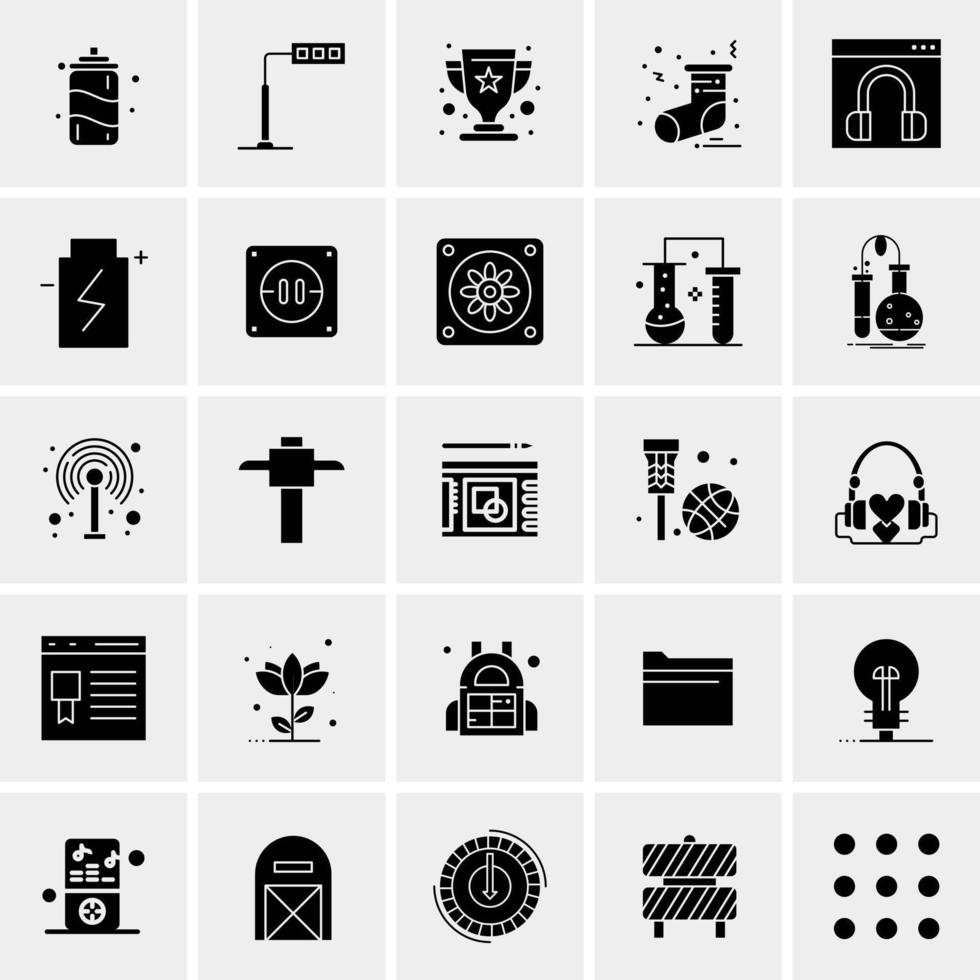 25 iconos de negocios universales vector ilustración de icono creativo para usar en proyectos relacionados con la web y dispositivos móviles