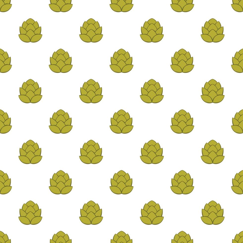 Hops pattern, cartoon style vector