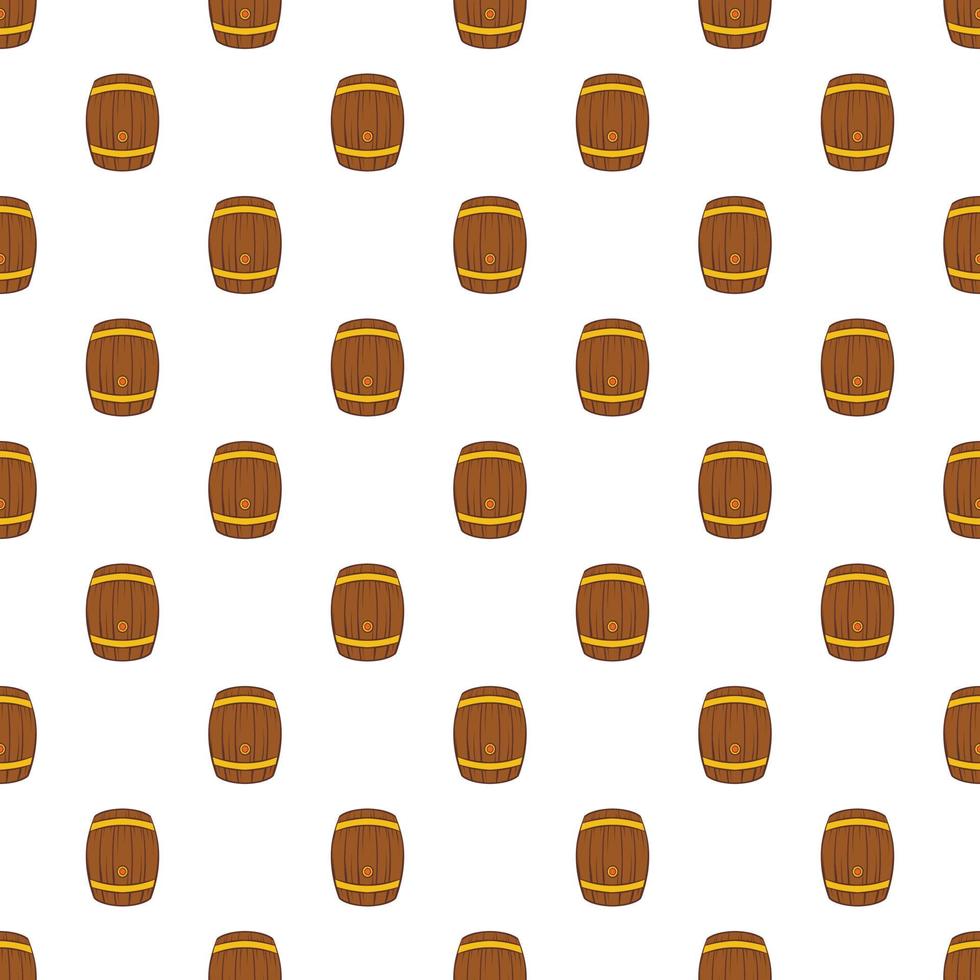 Barrel of beer pattern, cartoon style vector