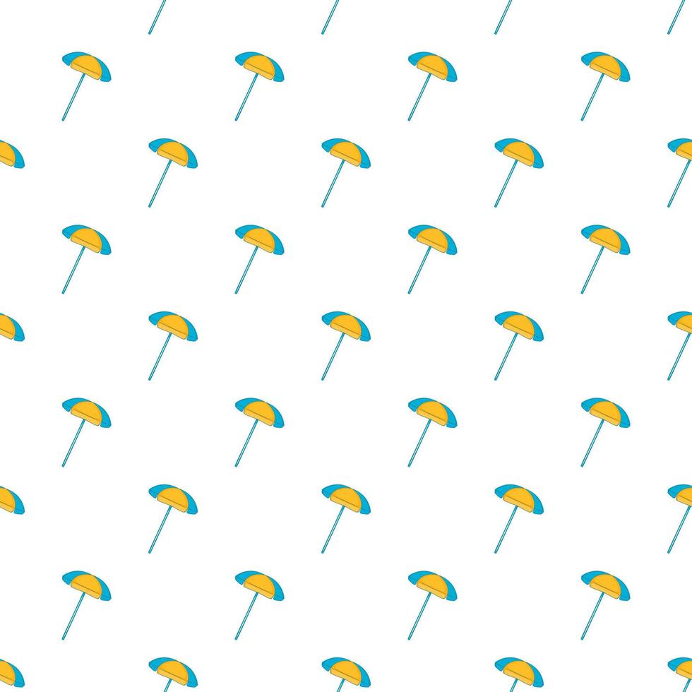 Beach umbrella pattern, cartoon style vector