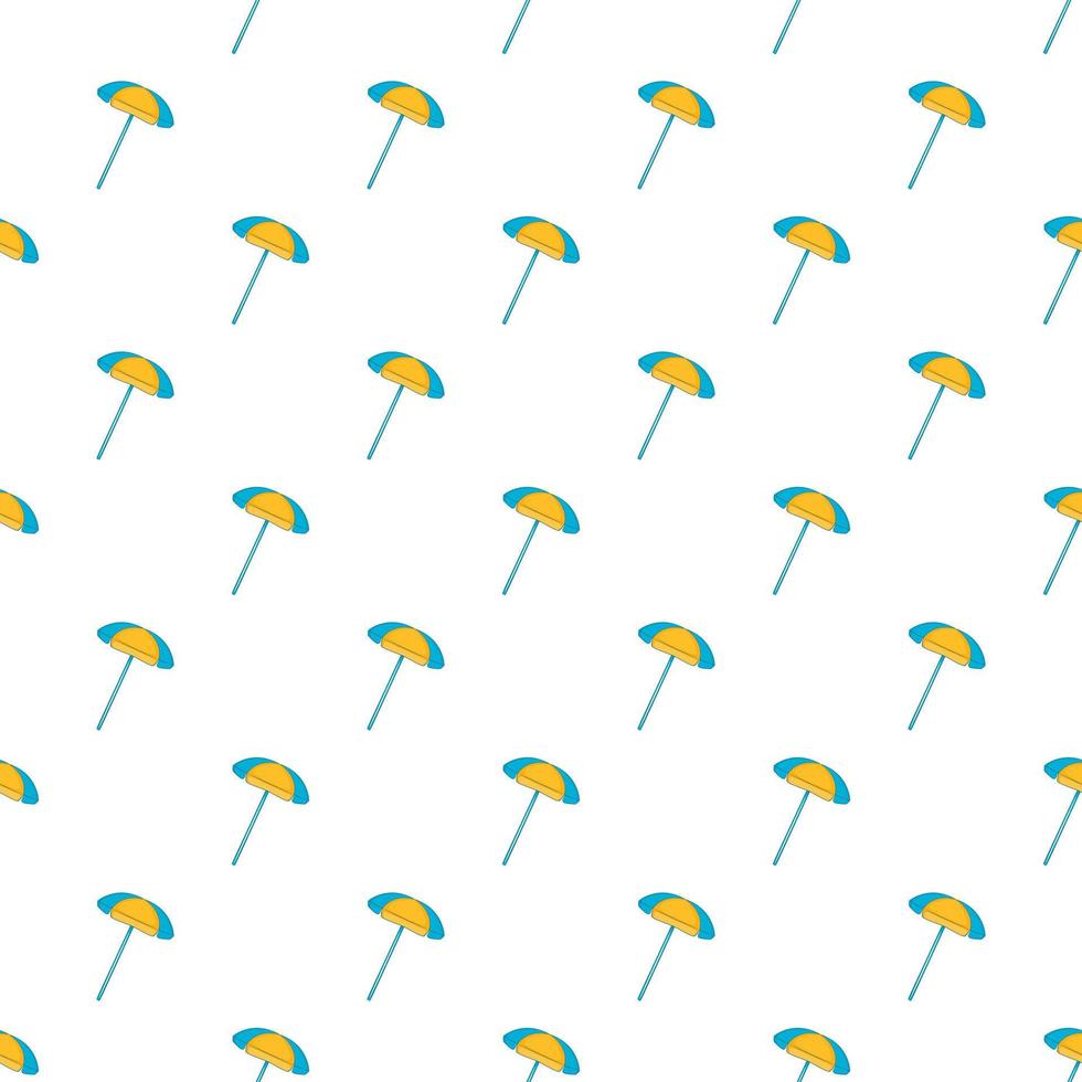 Beach umbrella pattern, cartoon style vector