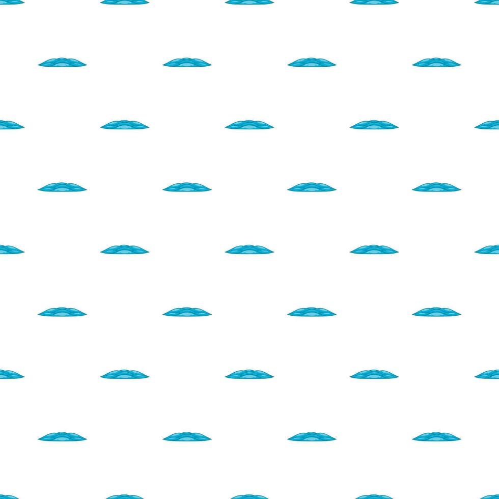 Blue water wave pattern, cartoon style vector