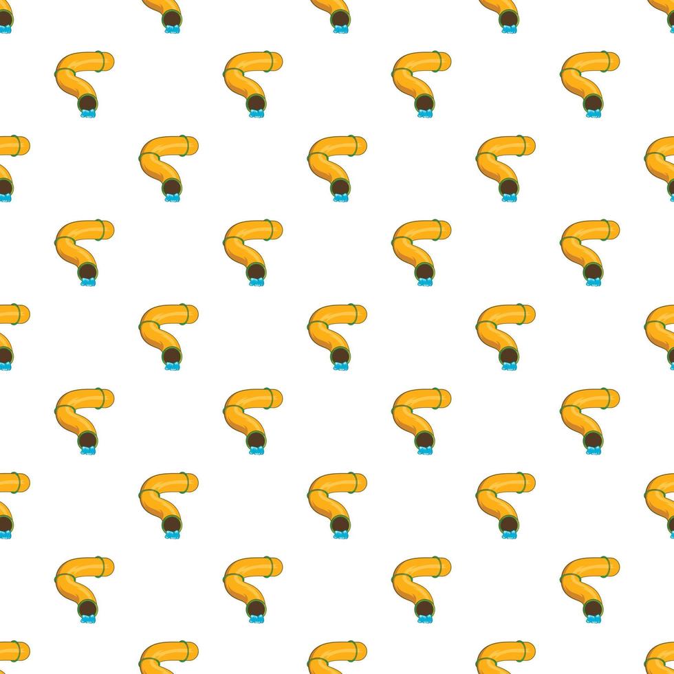 Waterslide in pool pattern, cartoon style vector