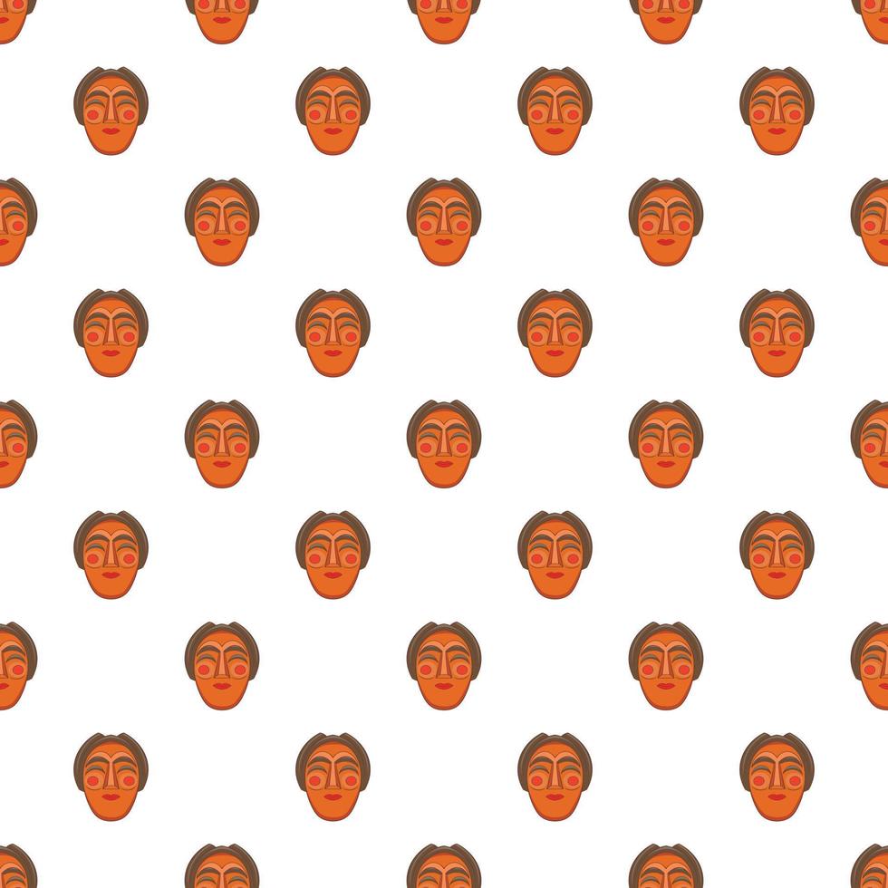 Hahoe mask pattern, cartoon style vector