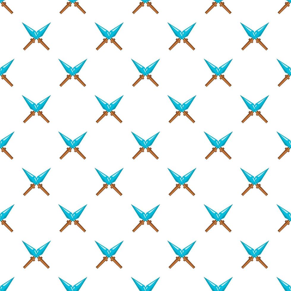 Crossed spikes pattern, cartoon style vector