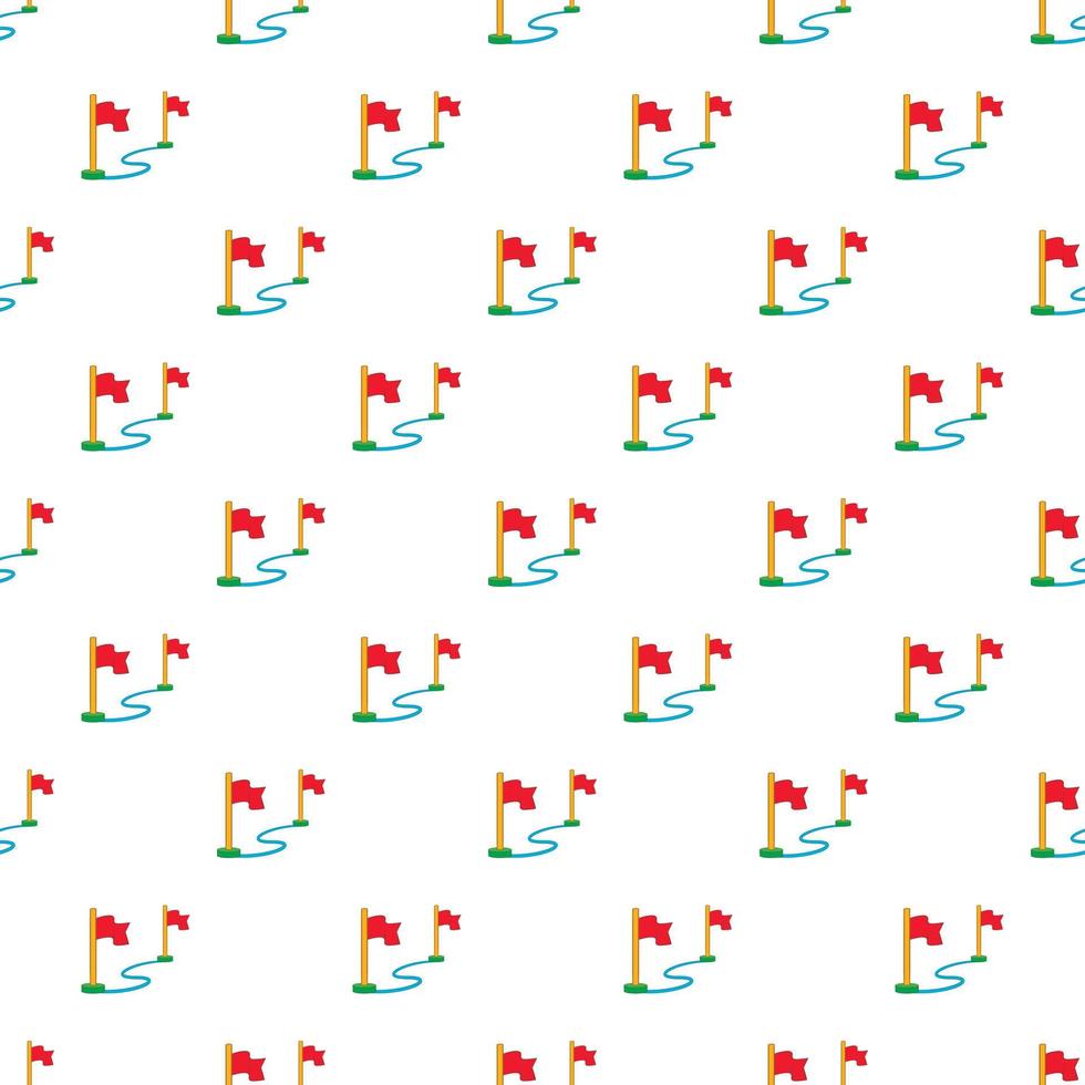 Two flags pattern, cartoon style vector