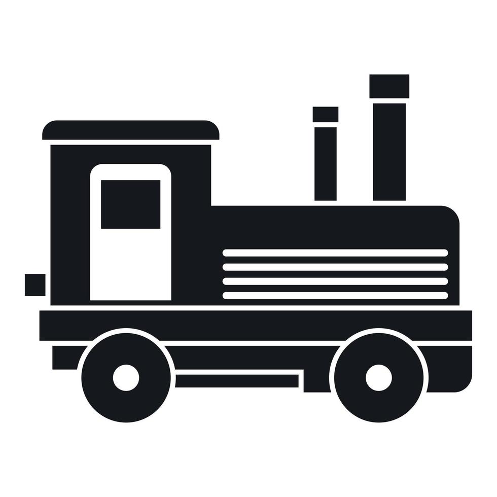 Locomotive icon, simple style vector