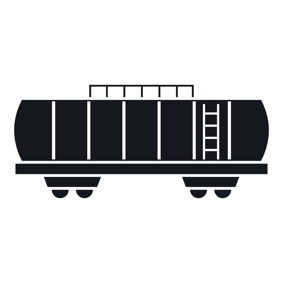 icono de tanque de ferrocarril de aceite, estilo simple vector