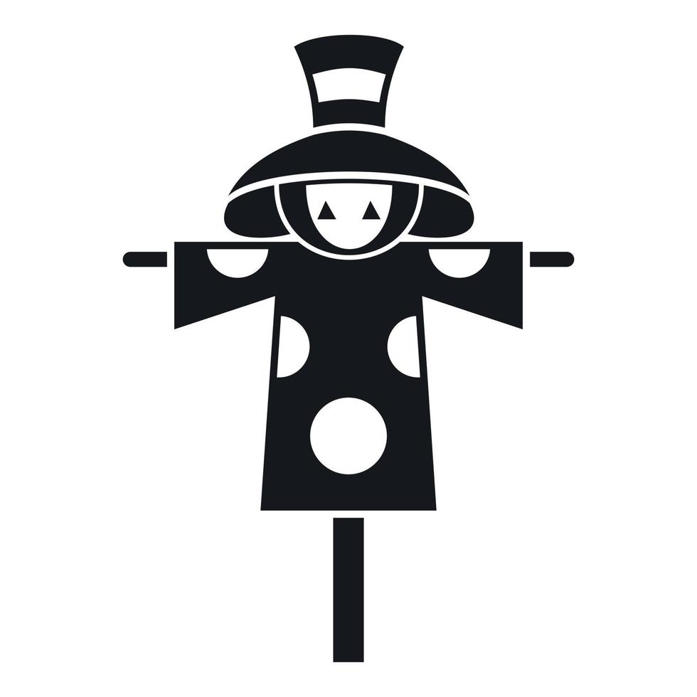 Scarecrow icon, simple style vector