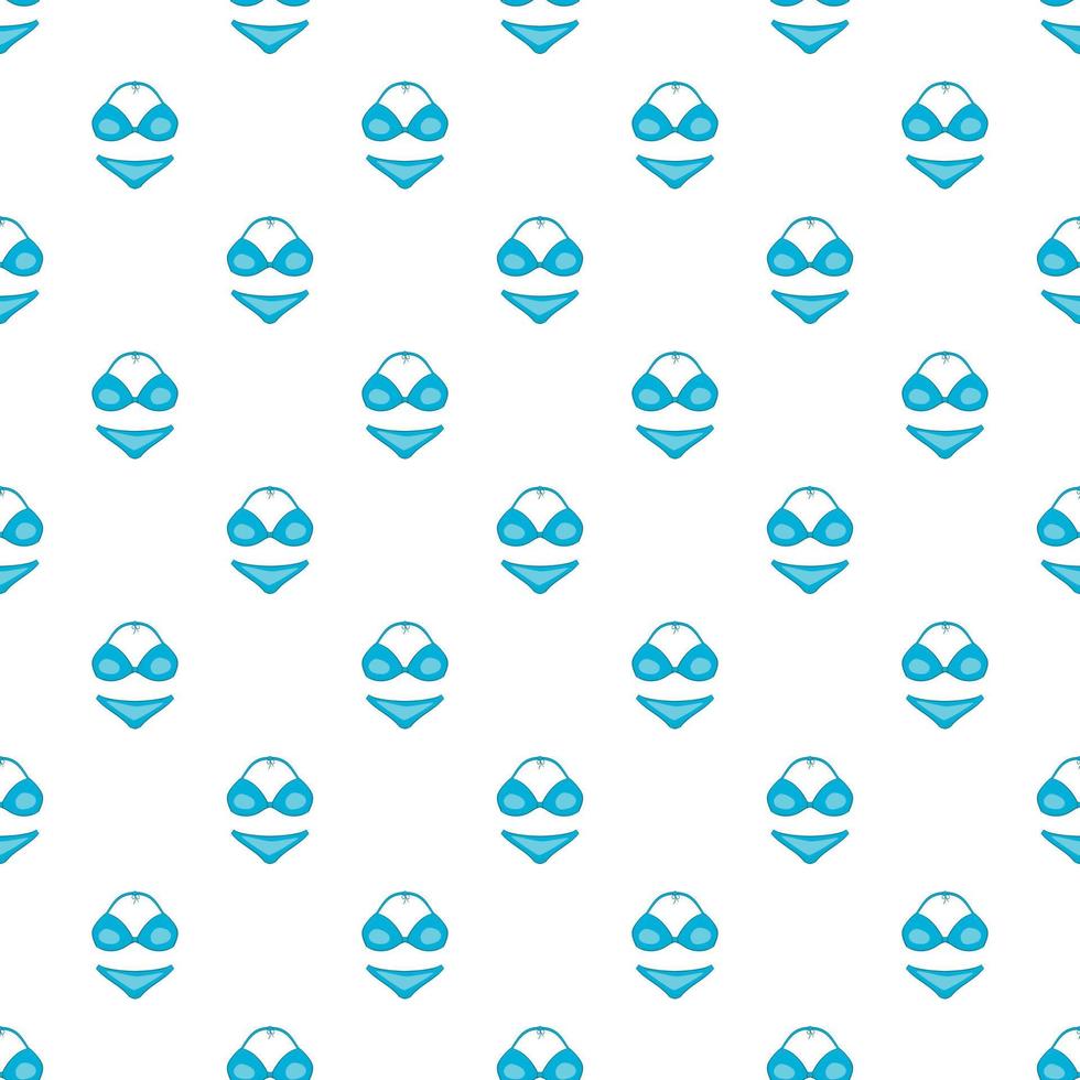 Blue swimsuit pattern, cartoon style vector