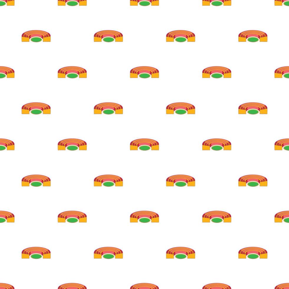 Semicircular stadium pattern, cartoon style vector