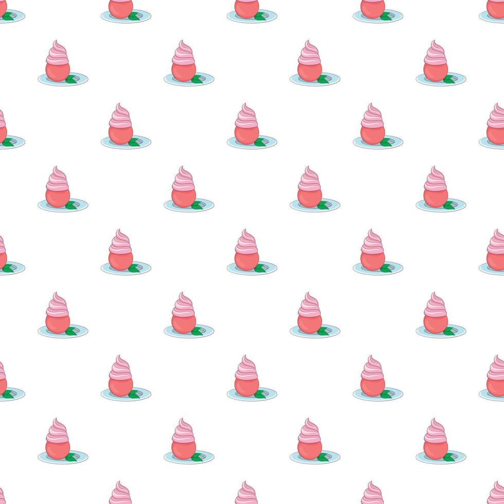 Cupcake pattern, cartoon style vector