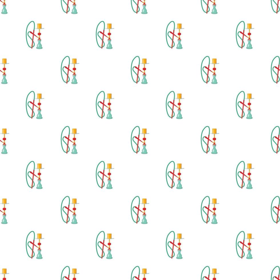 Hookah pattern, cartoon style vector