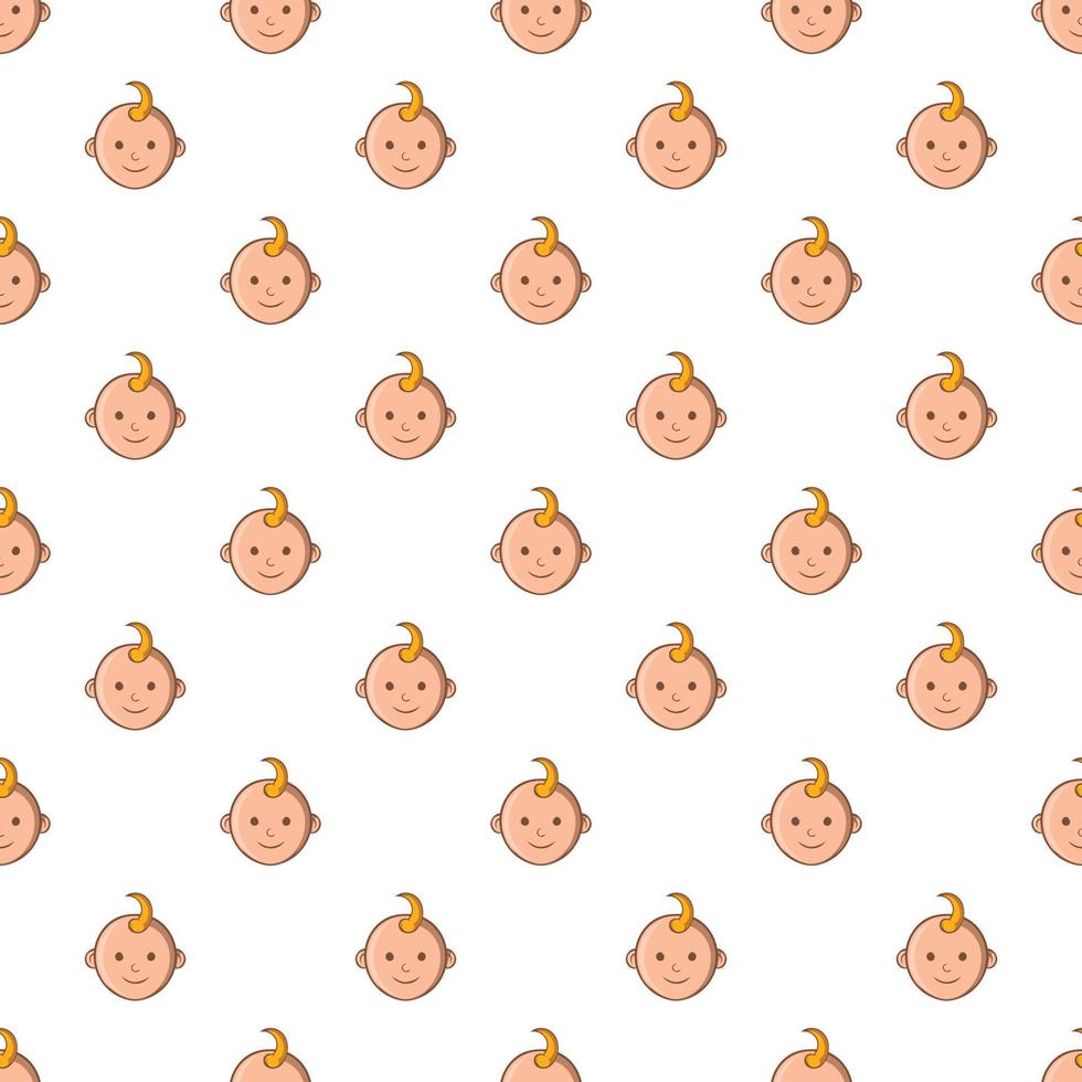 Baby face pattern, cartoon style vector