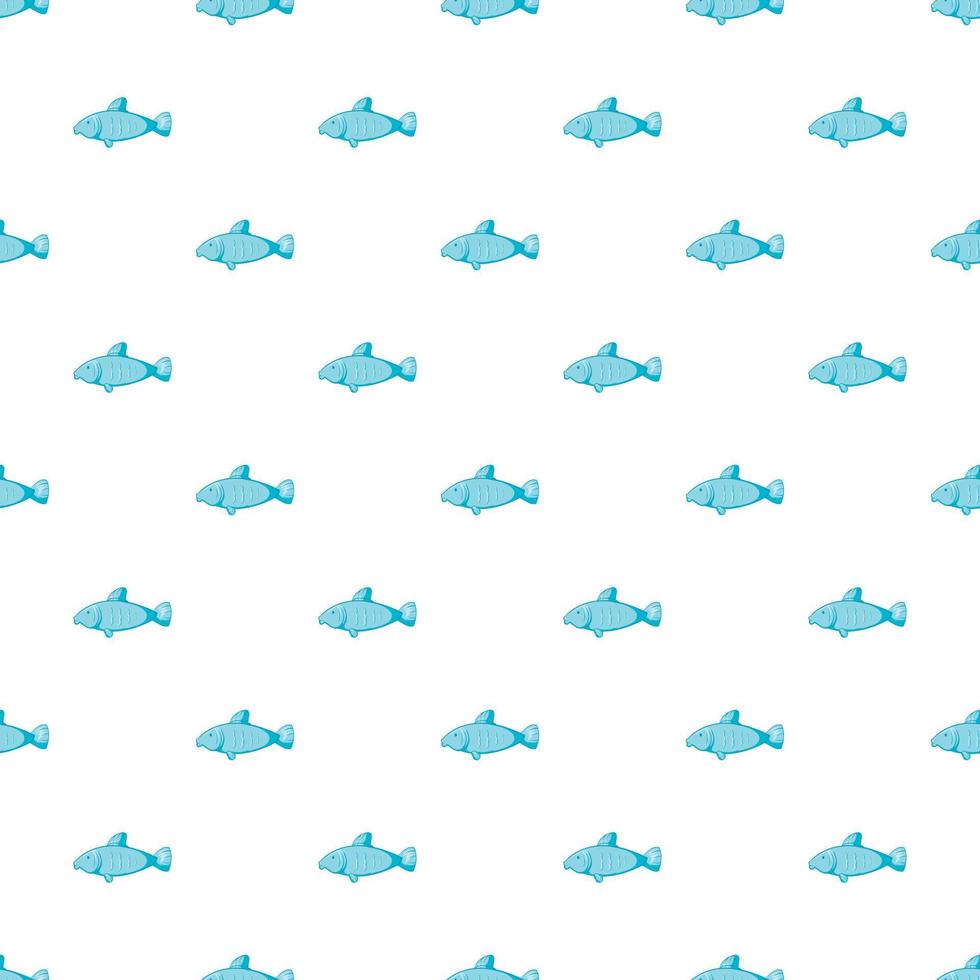 Fish pattern, cartoon style vector