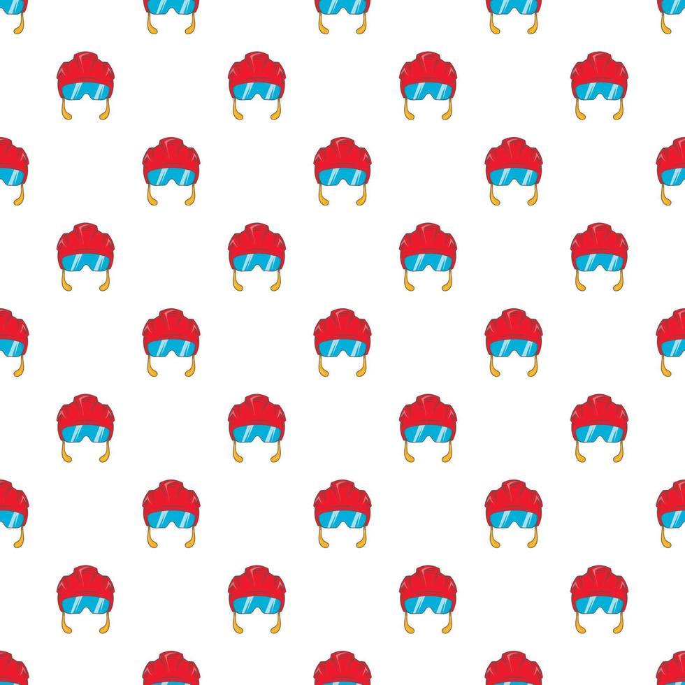 Pilot helmet pattern, cartoon style vector