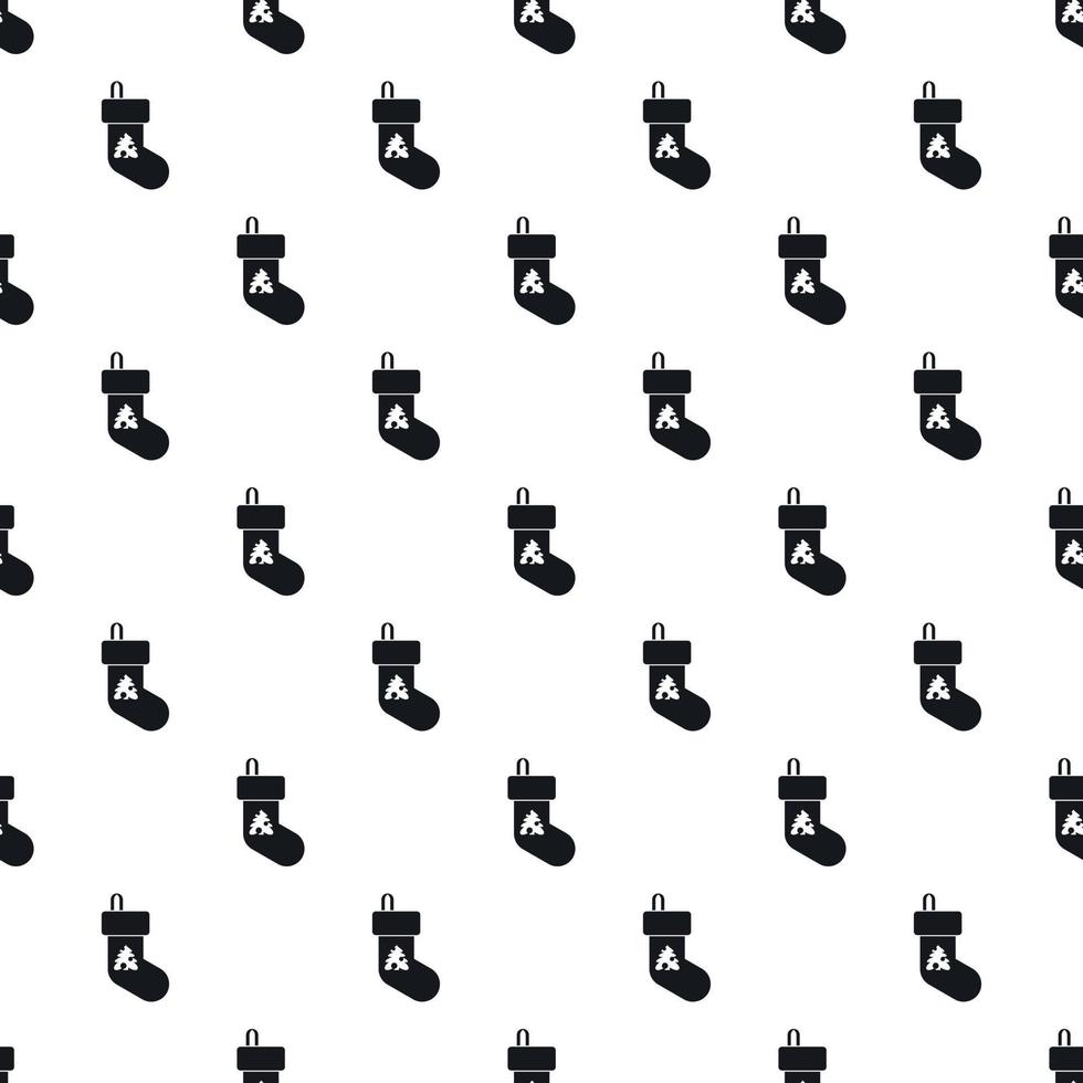 patrón de calcetín de navidad, estilo simple vector