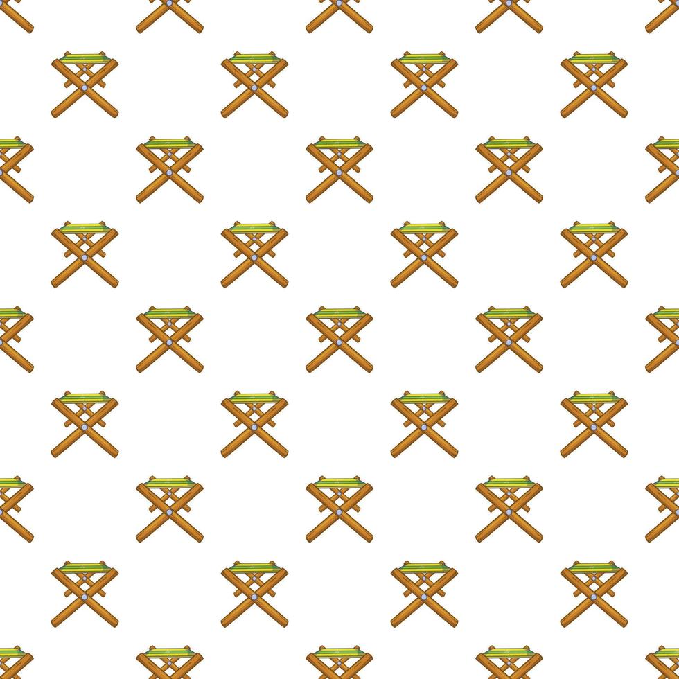 Folding table pattern, cartoon style vector