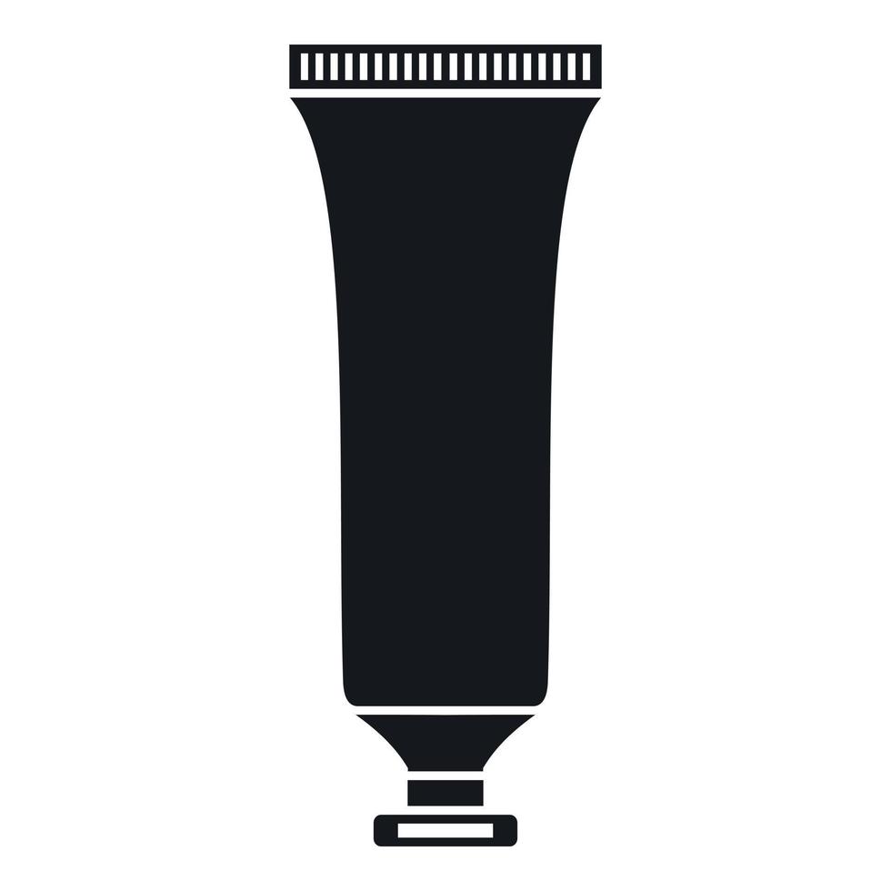 Cosmetic tube icon, simple style vector