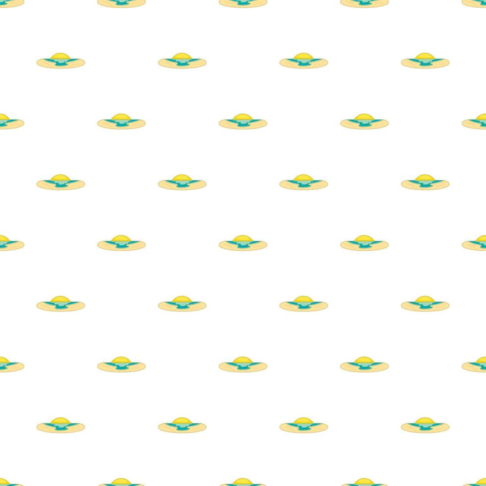 Sunrise over sea pattern, cartoon style vector