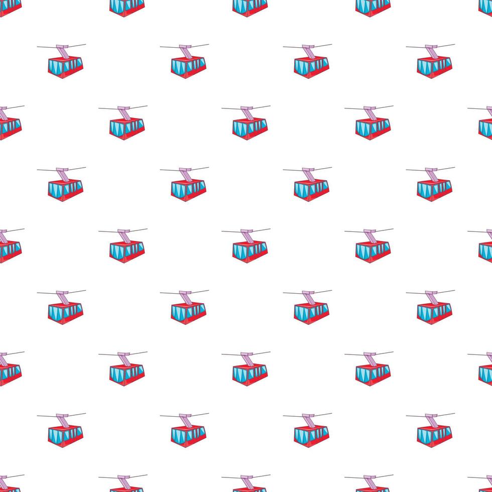 Funicular railway pattern, cartoon style vector