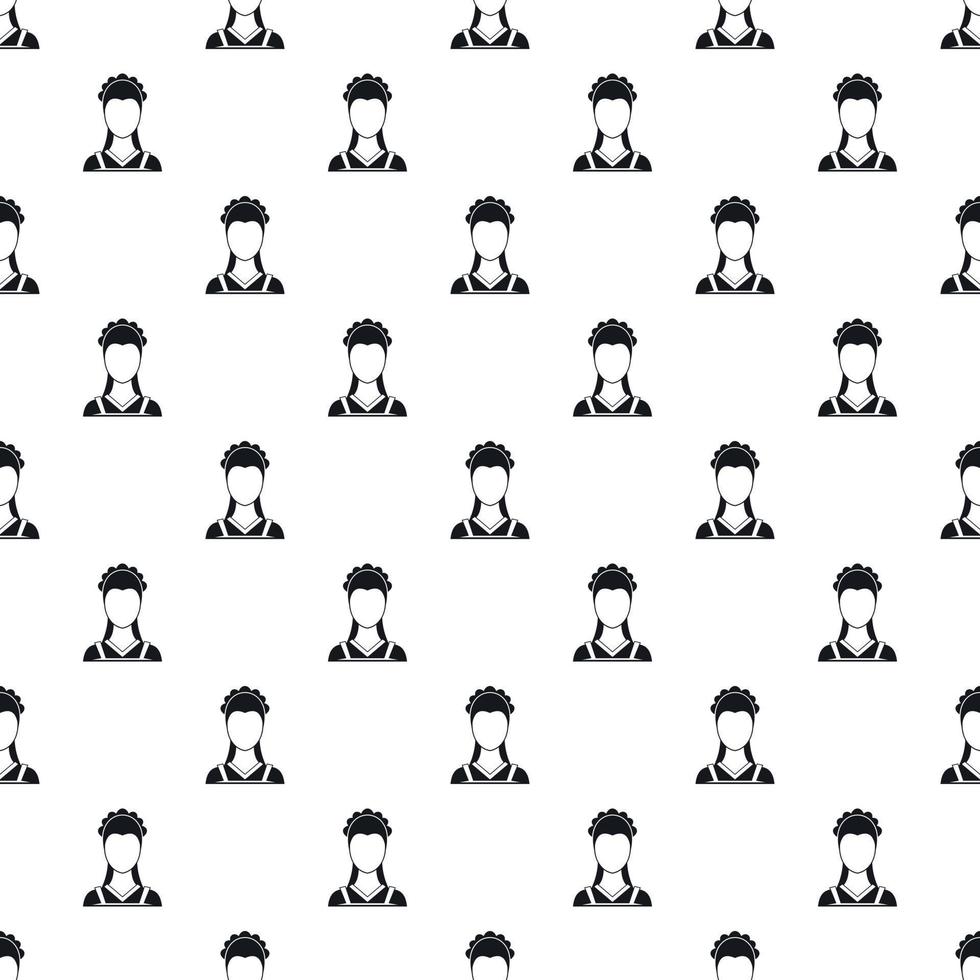 Maid pattern, simple style vector