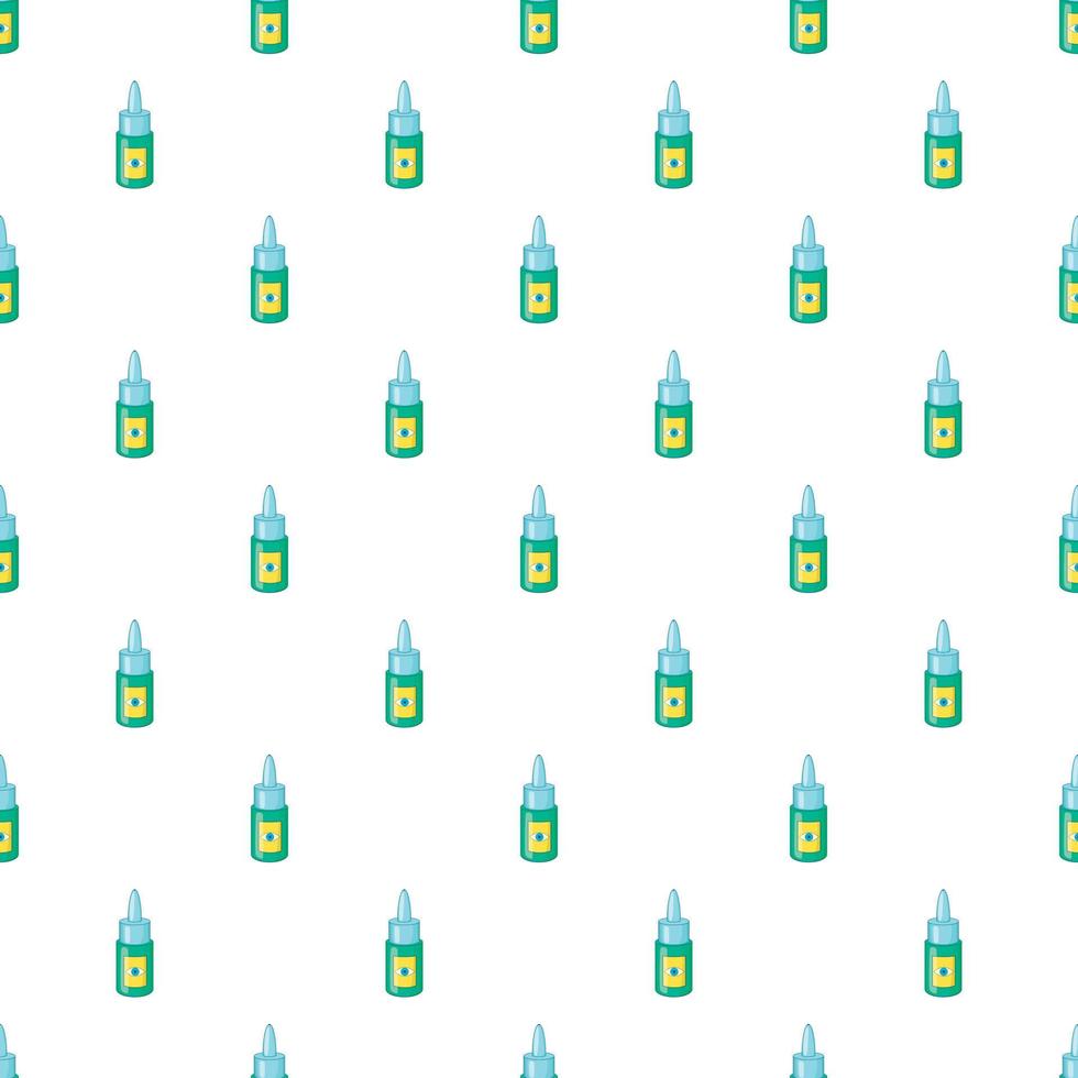 Eye drops bottle pattern, cartoon style vector