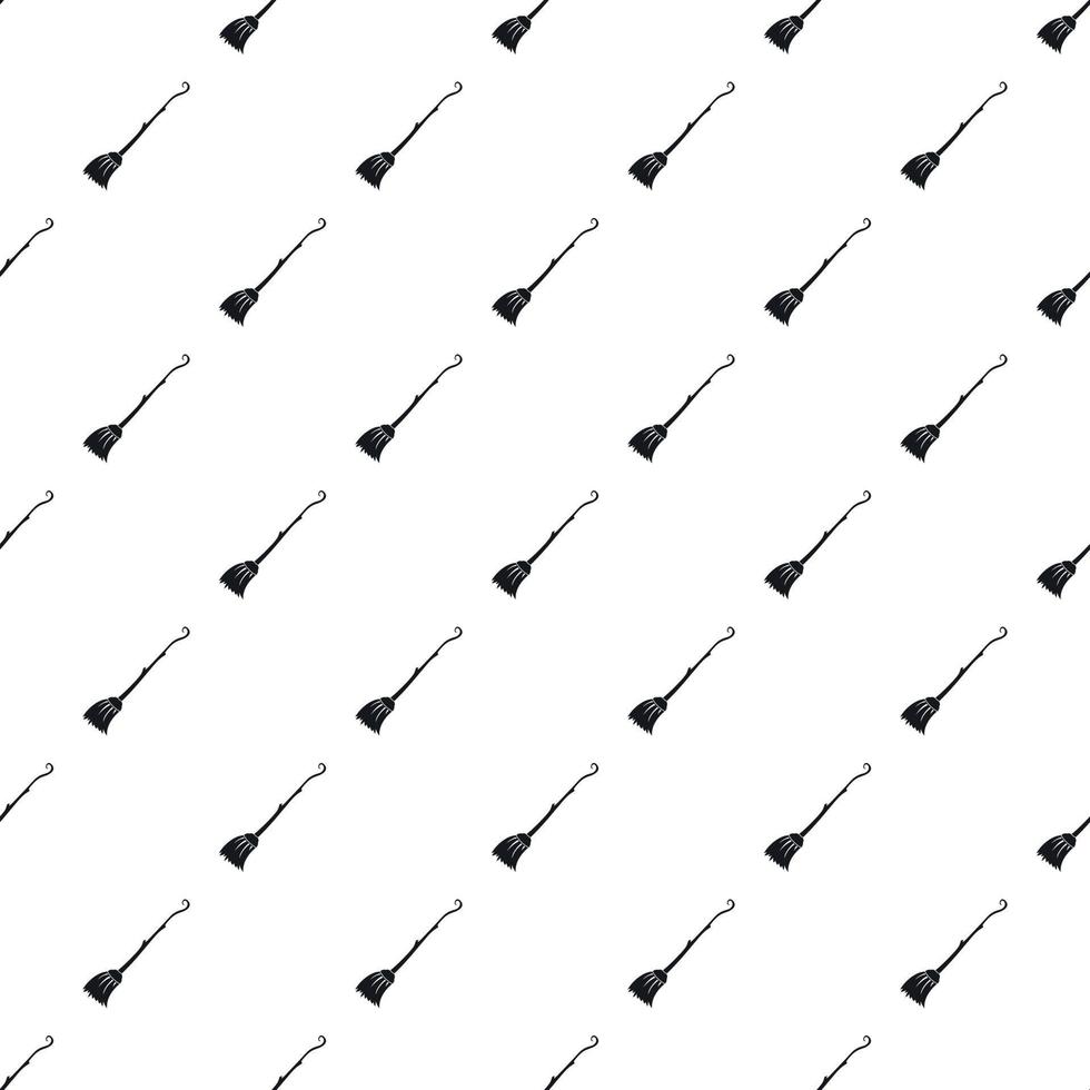 Witch broom pattern, simple style vector