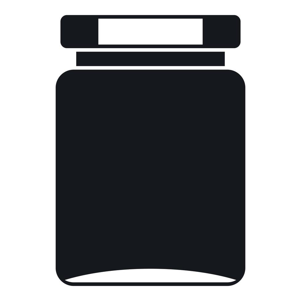 Jar icon, simple style vector