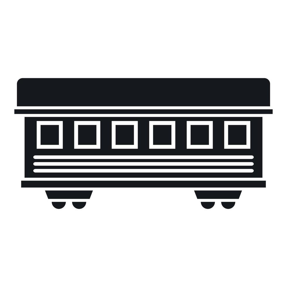 icono de vagón de tren de pasajeros, estilo simple vector