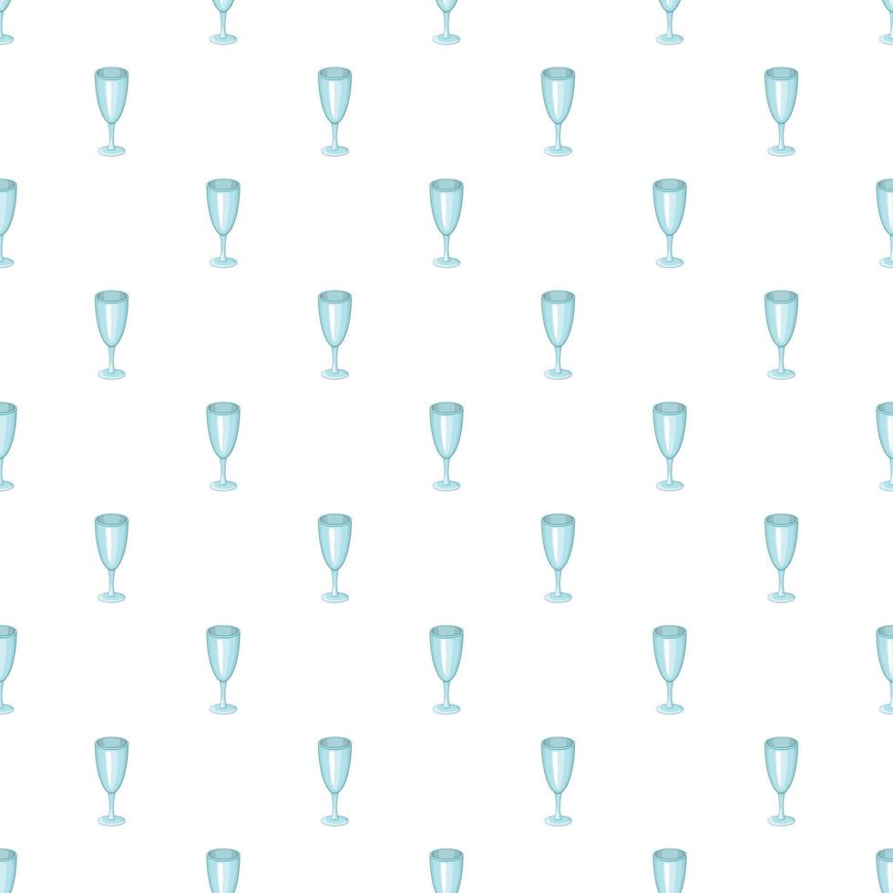 Empty wine glass pattern, cartoon style vector