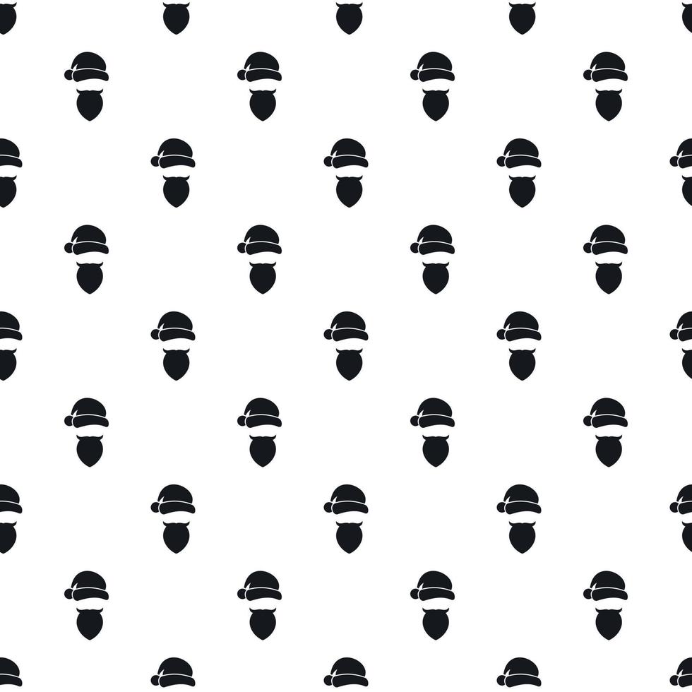 Santa Claus face pattern, simple style vector