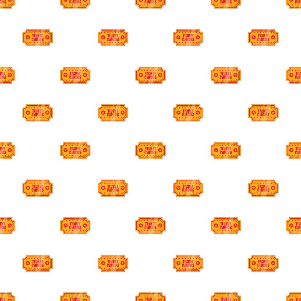 Ticket to circus pattern, cartoon style vector