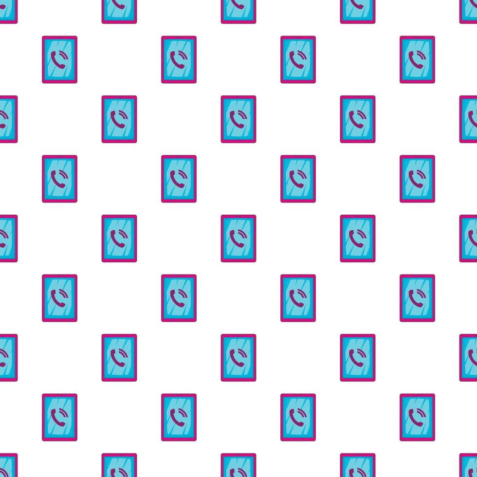 Ringing phone pattern, cartoon style vector