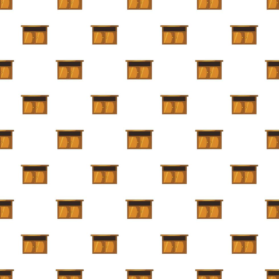 Bedside table pattern, cartoon style vector
