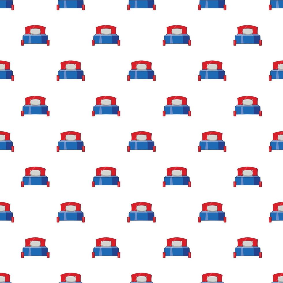 Bed pattern, cartoon style vector