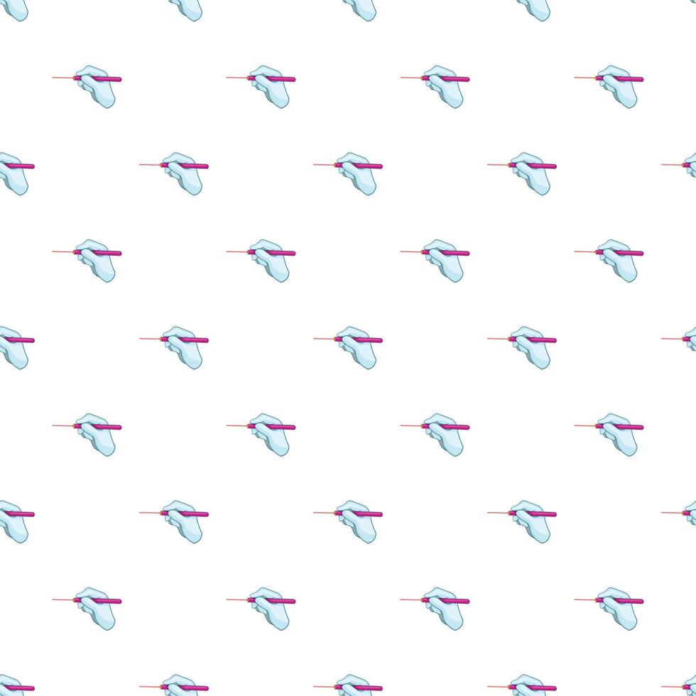 Surgeon hand in glove with laser pattern vector