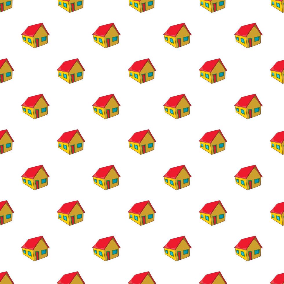 Residential house pattern, cartoon style vector