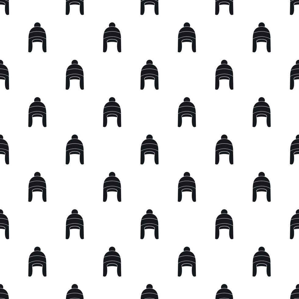 Winter hat pattern, simple style vector