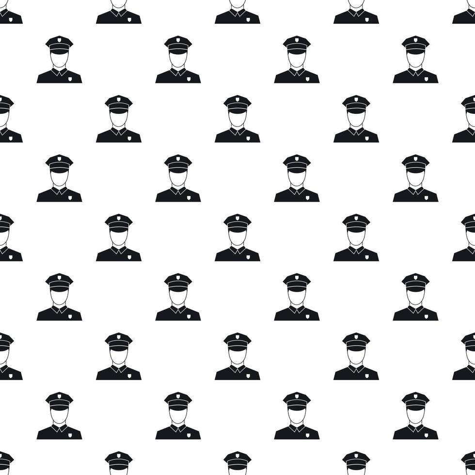 Policeman pattern, simple style vector